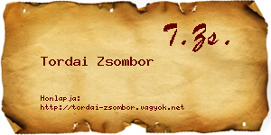 Tordai Zsombor névjegykártya